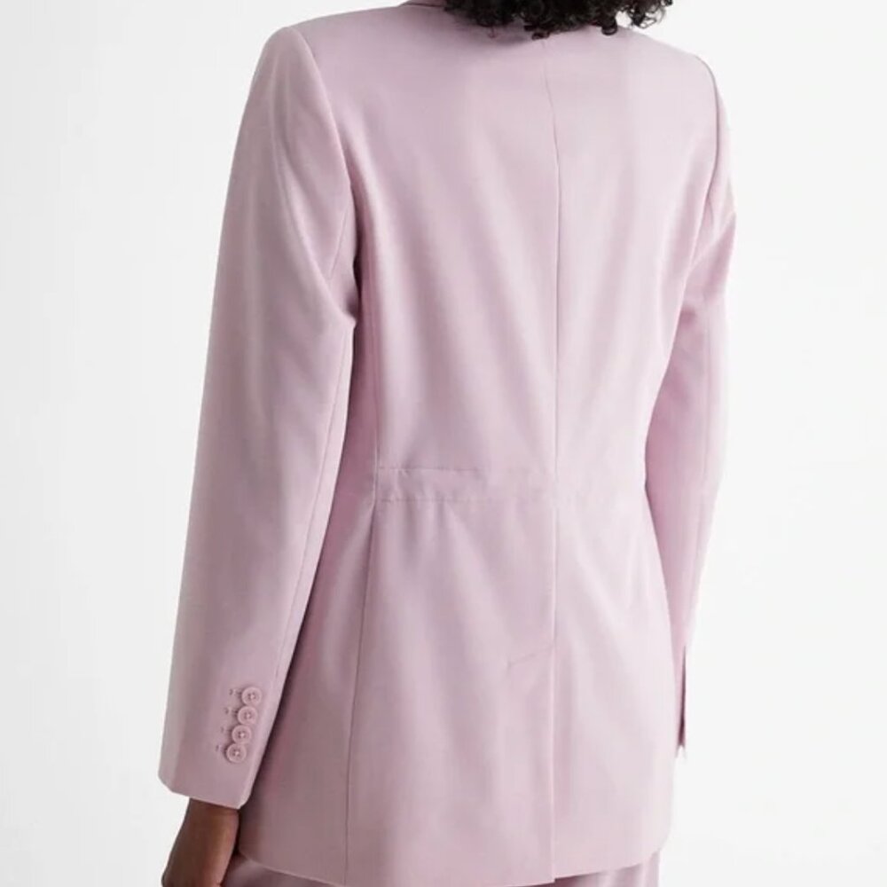 Express Double Breasted Cinched Boyfriend Blazer - Picture 2 of 8